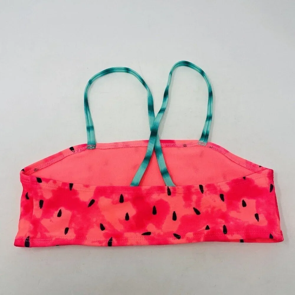 Cat & Jack Youth Girls Medium 8 Watermelon Print Bralette Bikini Top in Pink 150